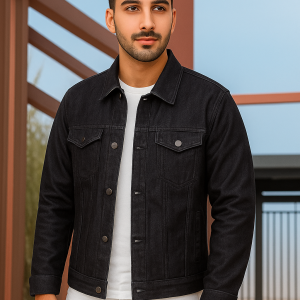 ডেনিম জ্যাকেট(Solid black)